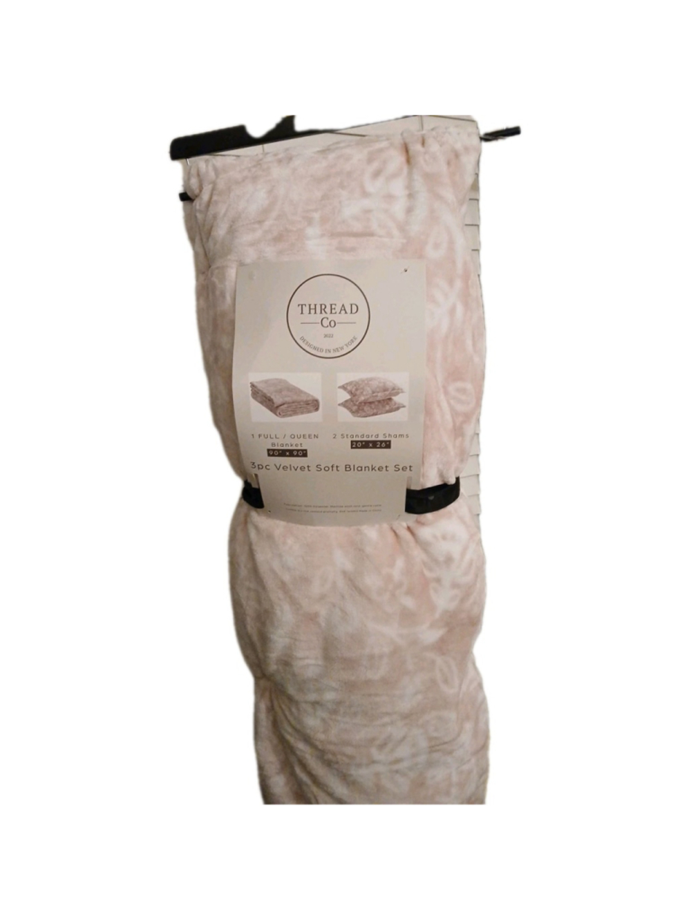 Thread CO Velvet Soft Blanket 3 Piece set MSRP $85